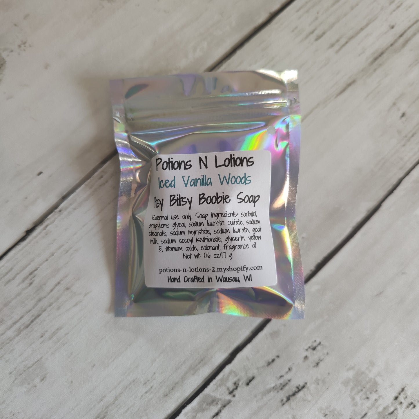 Iced Vanilla Woods Itsy Bitsy Boobie Soap