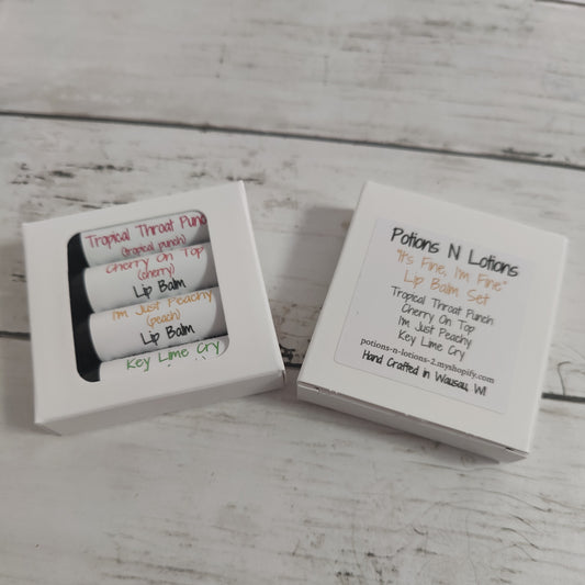 The It's Fine, I'm Fine Lip Balm Set