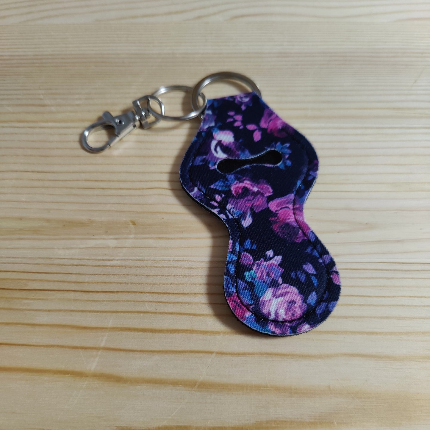 Pink & Purple Flowers on Black